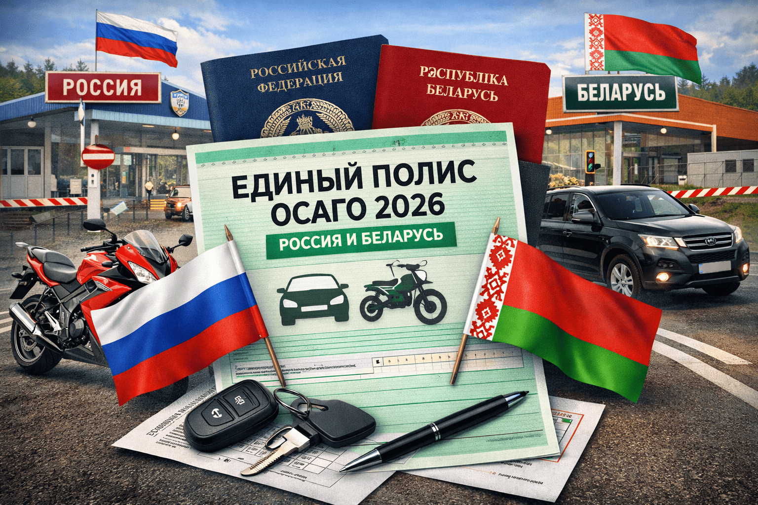 Единый полис ОСАГО для России и Беларуси в 2026 году: как работает и кому нужен
